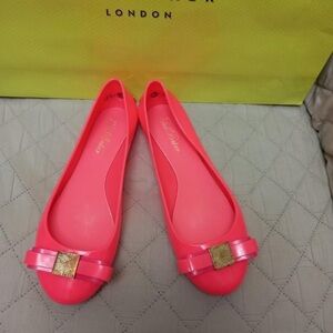 Ted Baker Pink Flats with Bow Accent